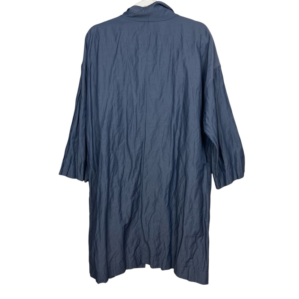 Eileen Fisher Jacket Organic Denim Cotton Metallic Thread Coat S - Picture 6 of 12
